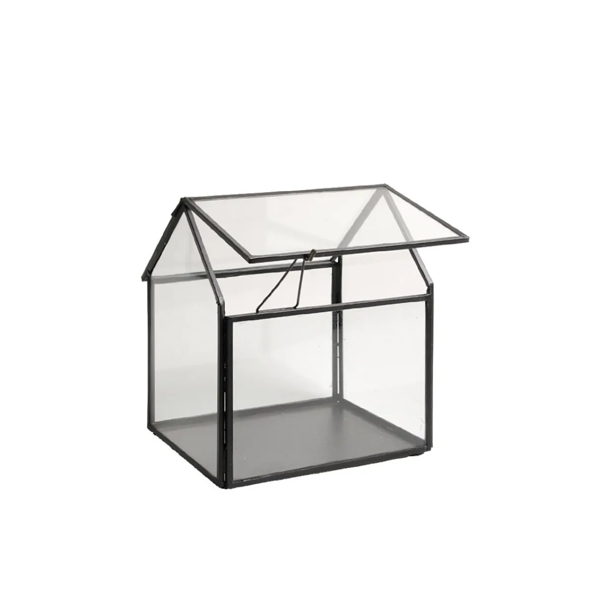 Kweekkasje, gelakt zink, zwart, klein