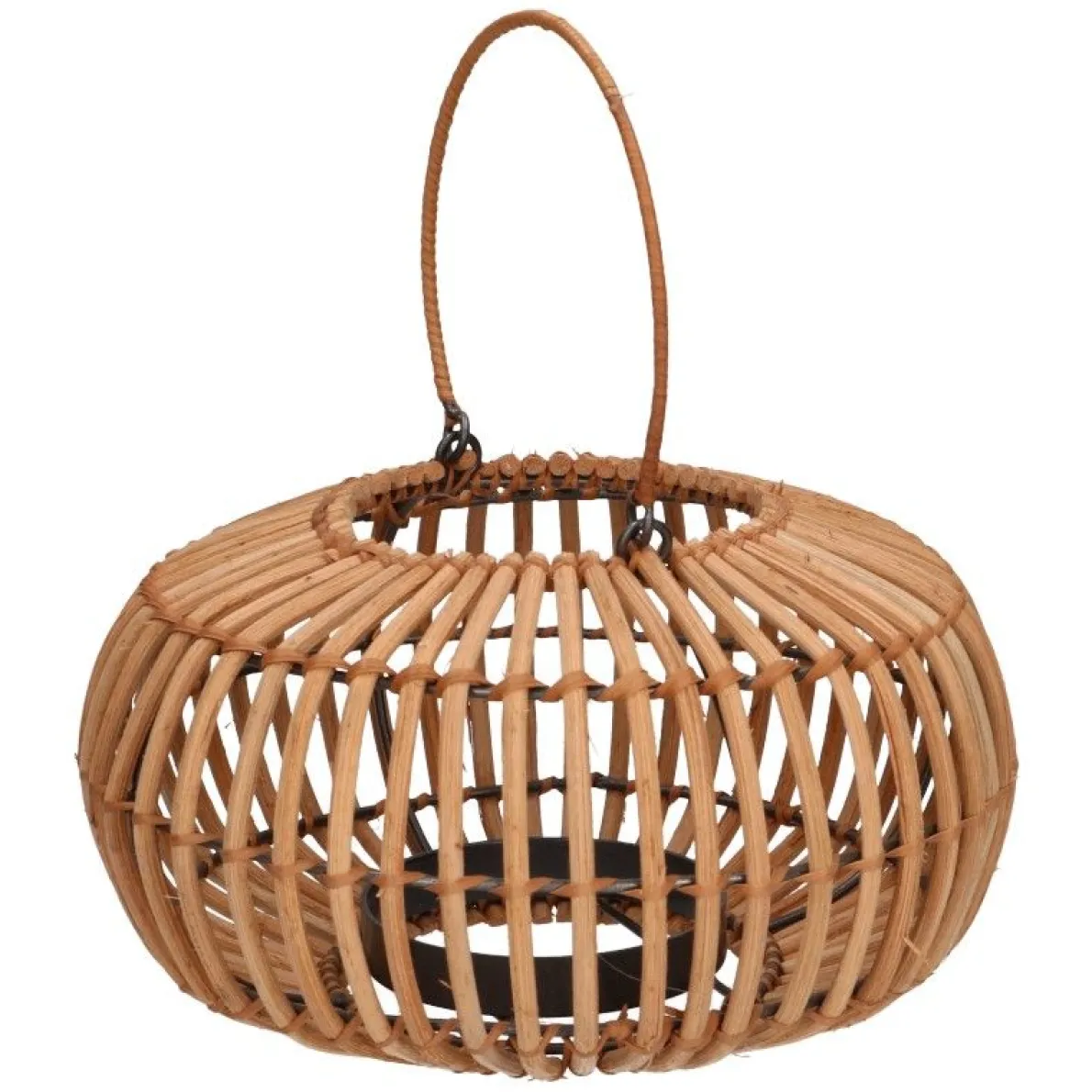 Lantaarn, rotan, naturel, Ø 21 x 12 cm