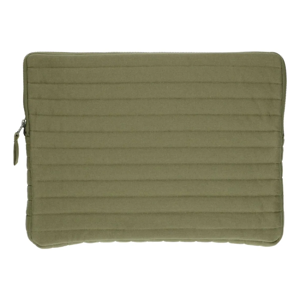 Laptophoes, katoen, mosgroen, 16 inch