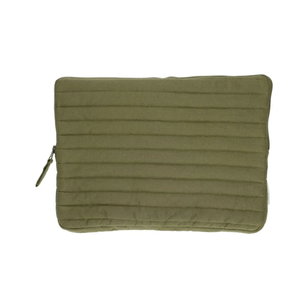 Laptophoes, katoen, mosgroen, 13 inch