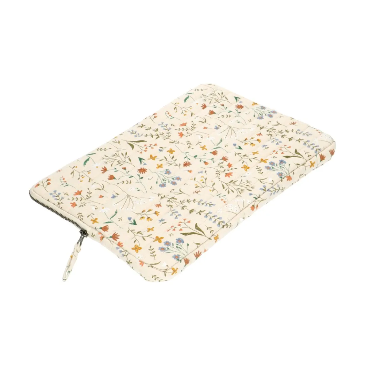Laptophoes, katoen, veldbloemen, 13 inch