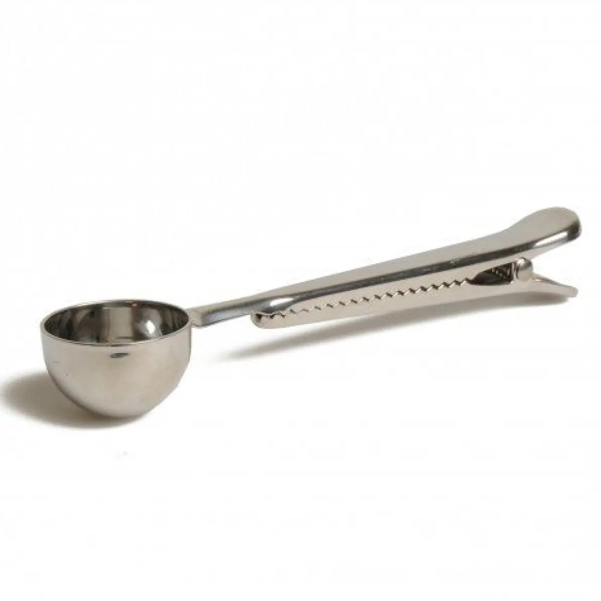 Maatlepel met sluitklem, koffie, roestvrij staal