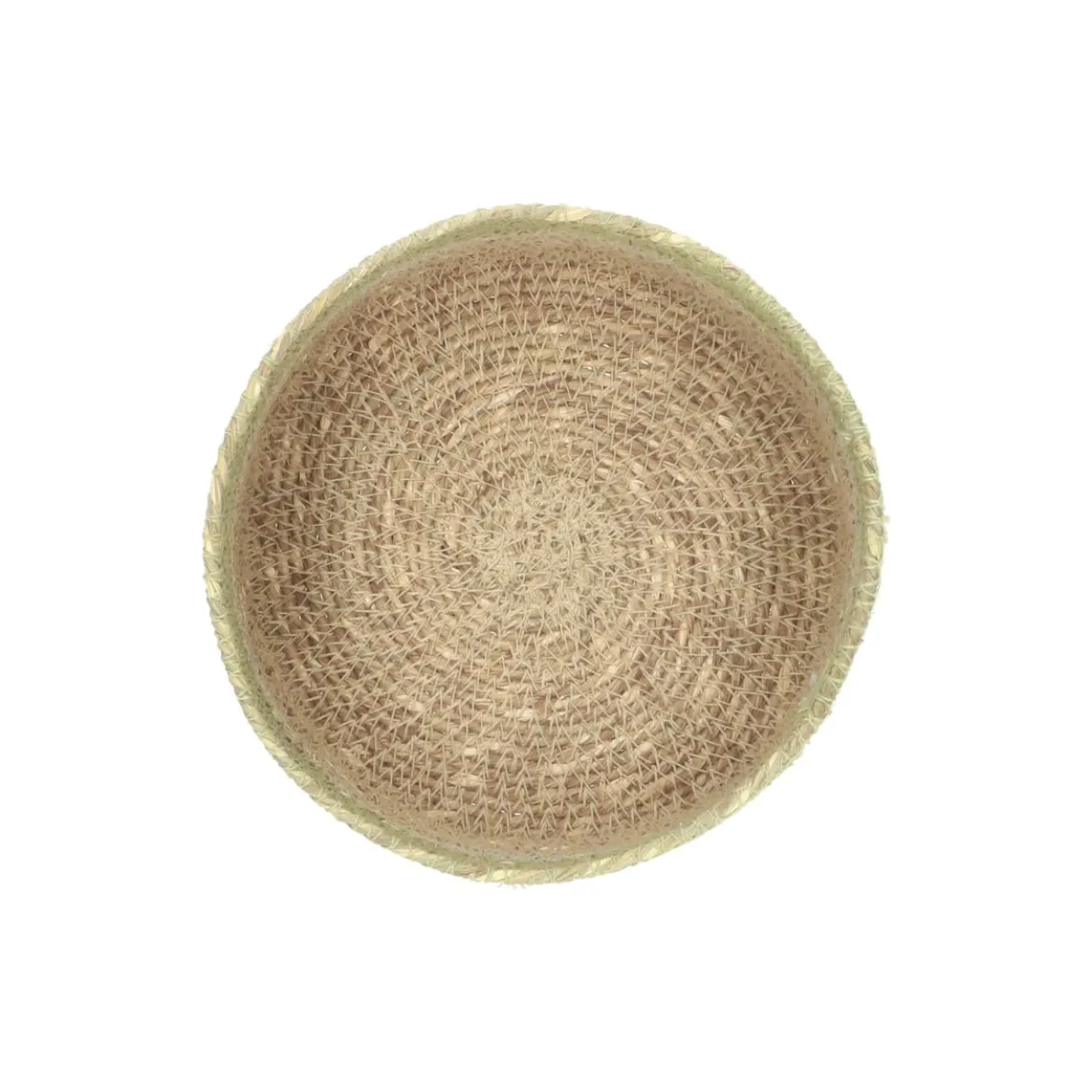 Mandje naturel, zeegras, groen, Ø15 cm