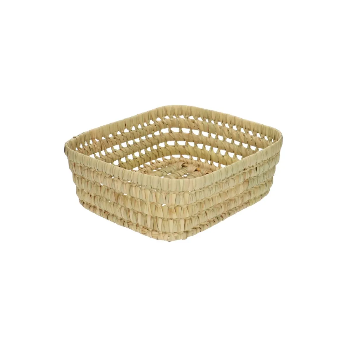 Mandje, vierkant, palmblad