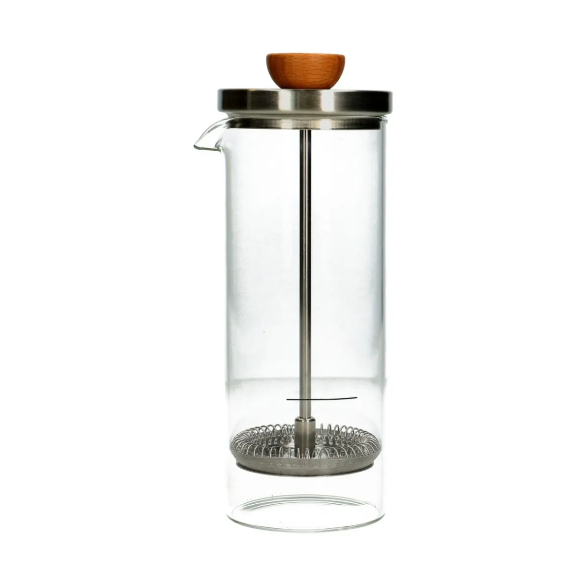 Melkopschuimer, glas en roetsvrijstaal, 300 ml