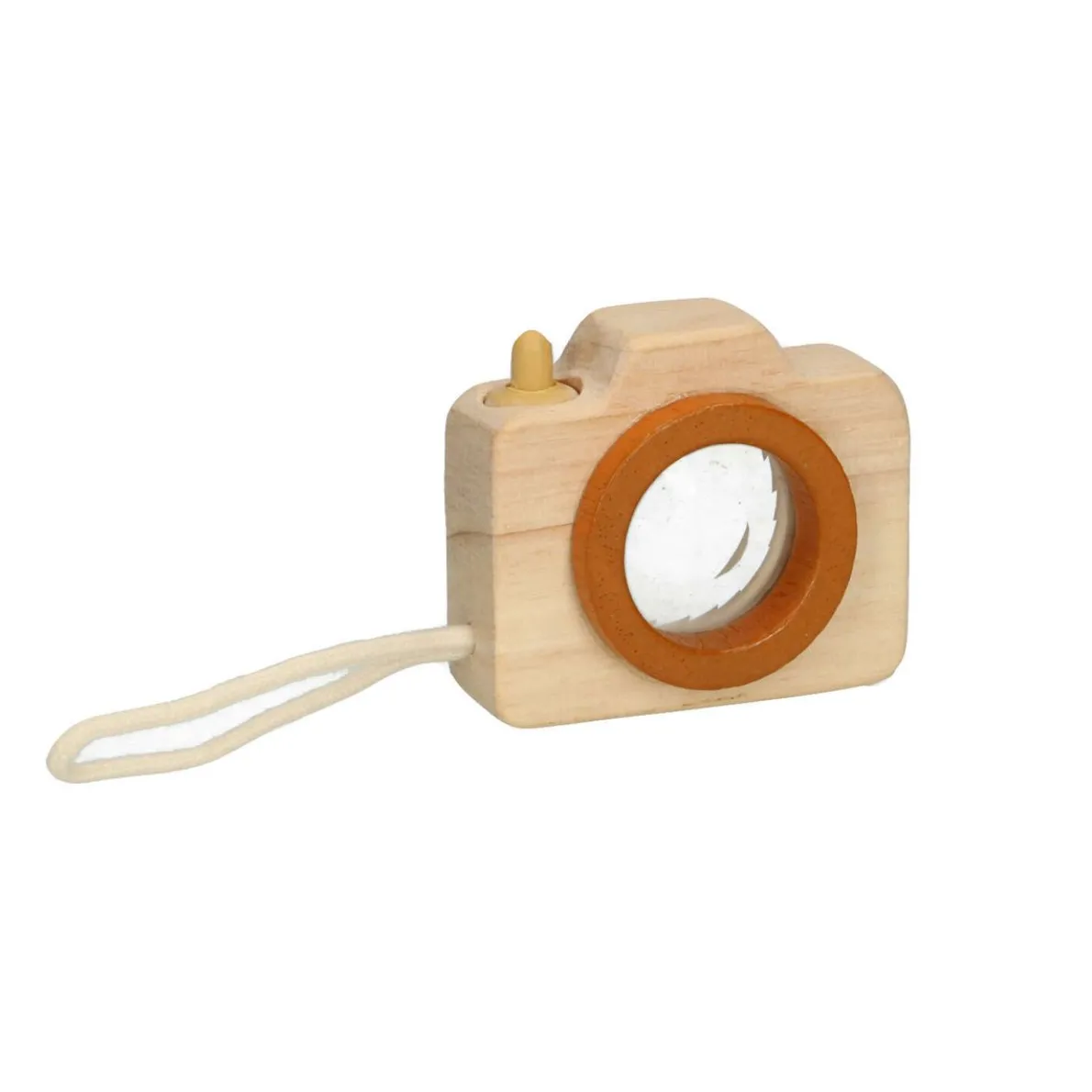 Mini camera, rubberhout, 3+