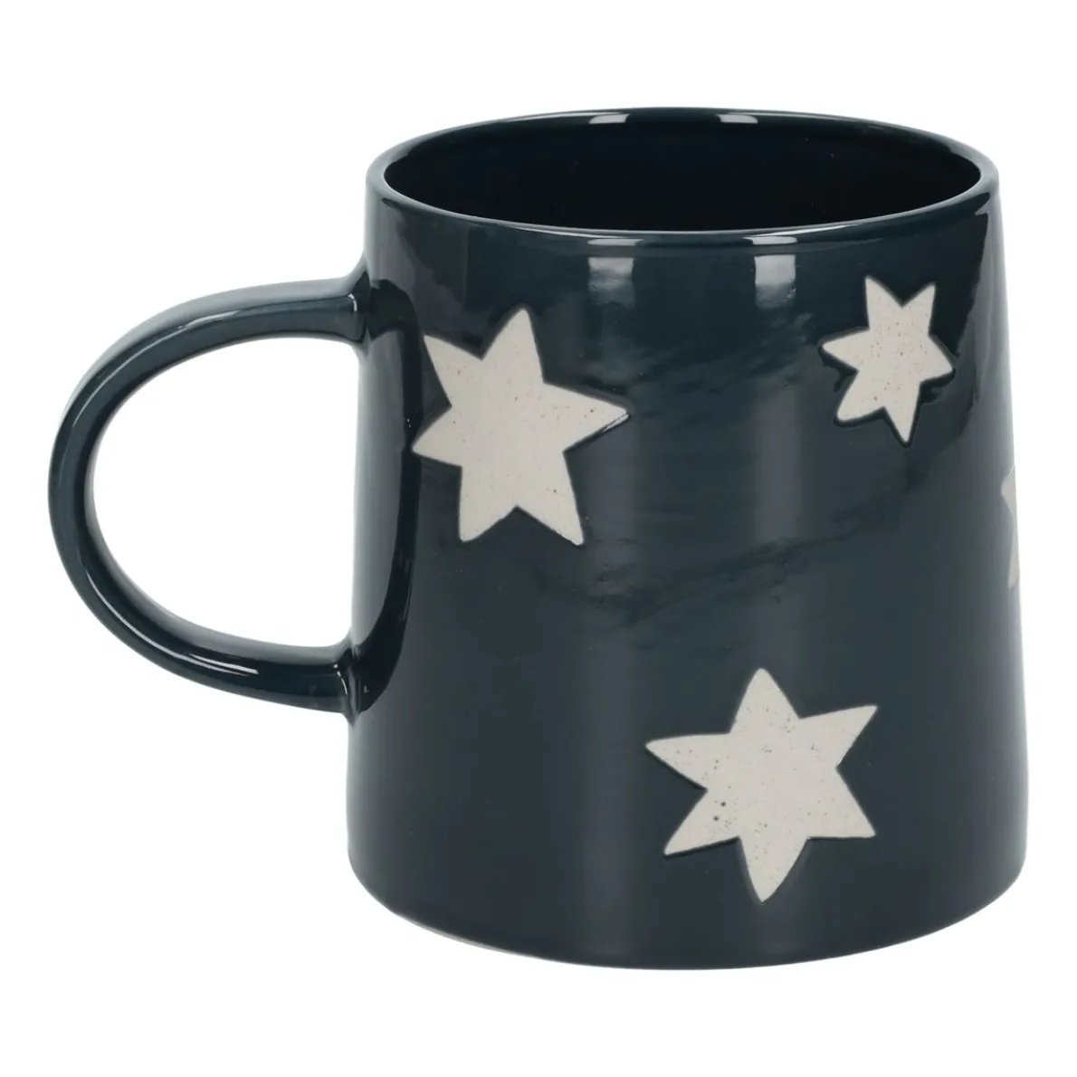 Mok met sterren, steengoed, Ø9 X 9,5 cm
