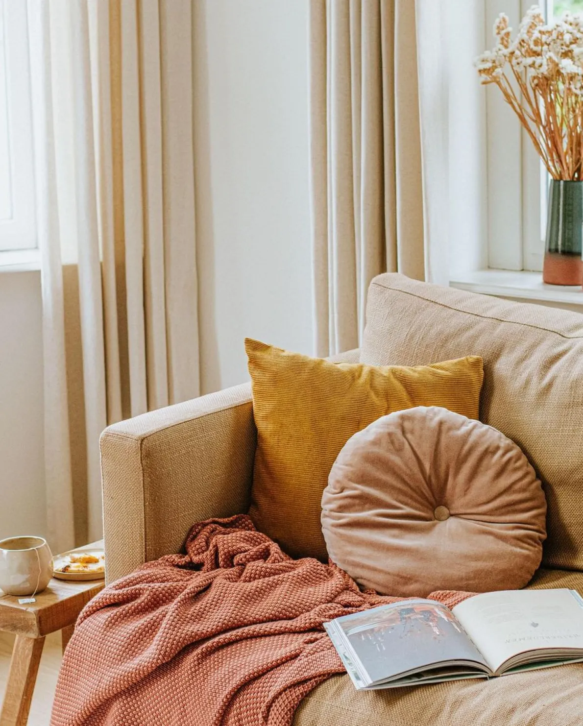 Mok rond reactieve glazuur, steengoed, grijs, Ø 9 cm