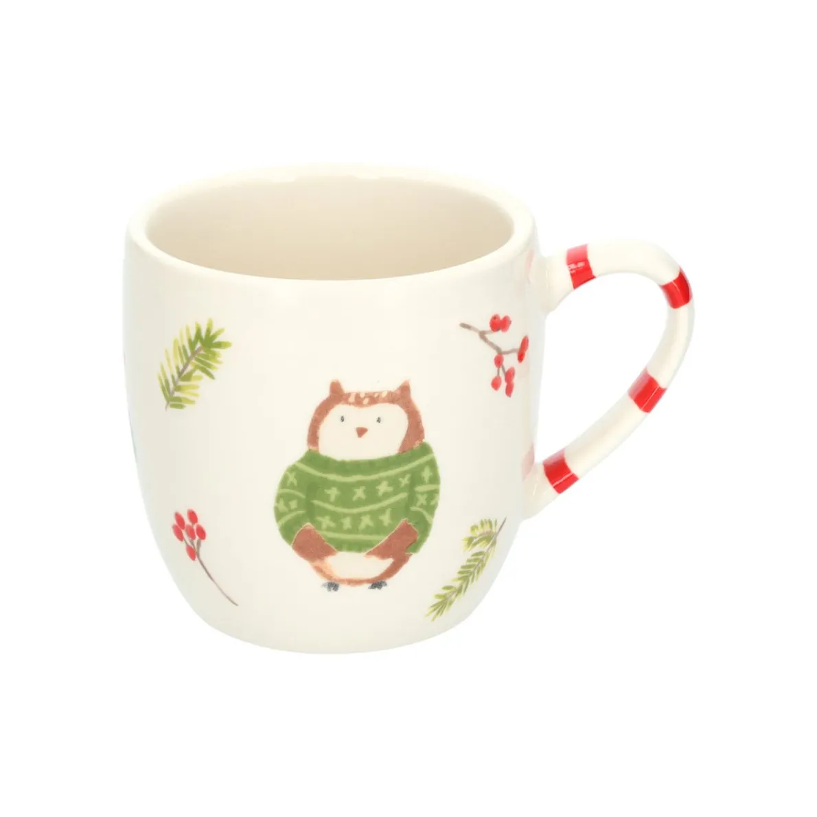 Mok, steengoed, dieren die knuffelen, Ø9 cm