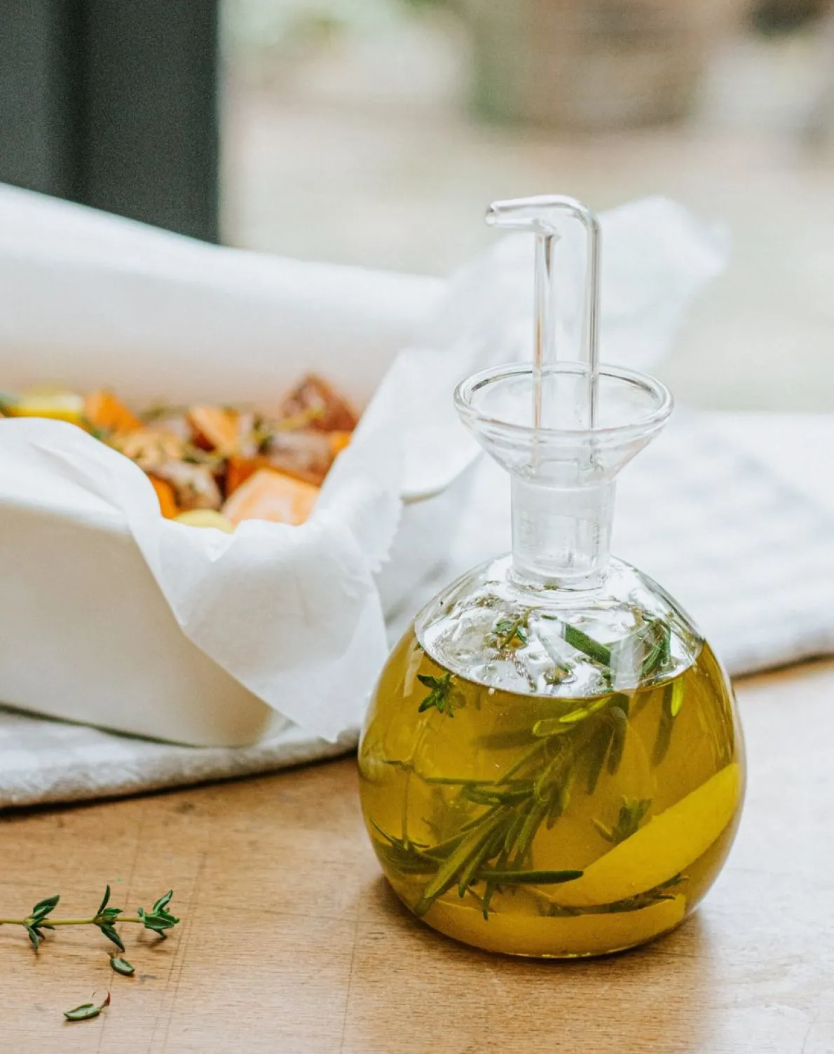 Olie-/azijnflesje bol, glas, 250 ml