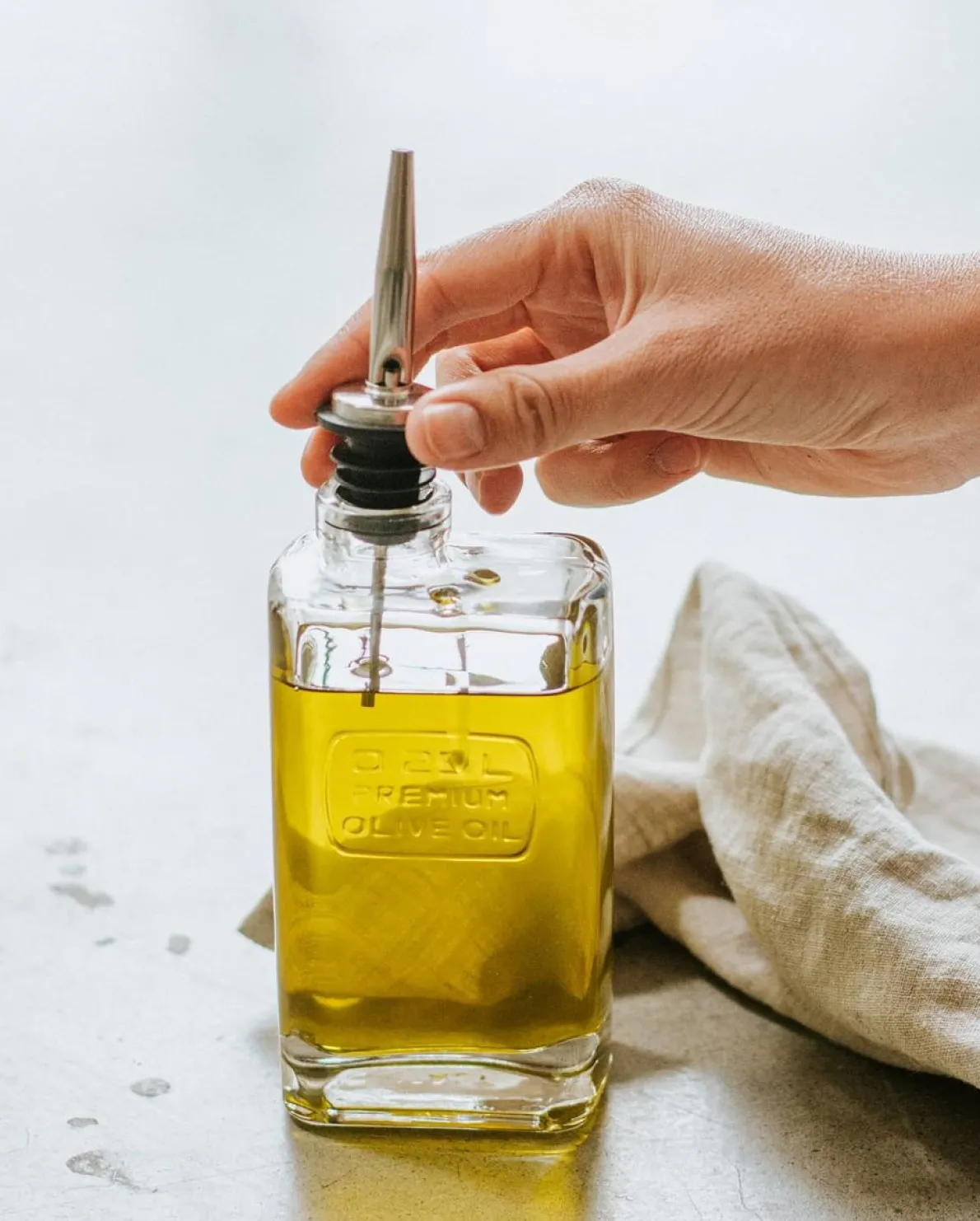 Olieflesje, rechthoekig, 0,25 l