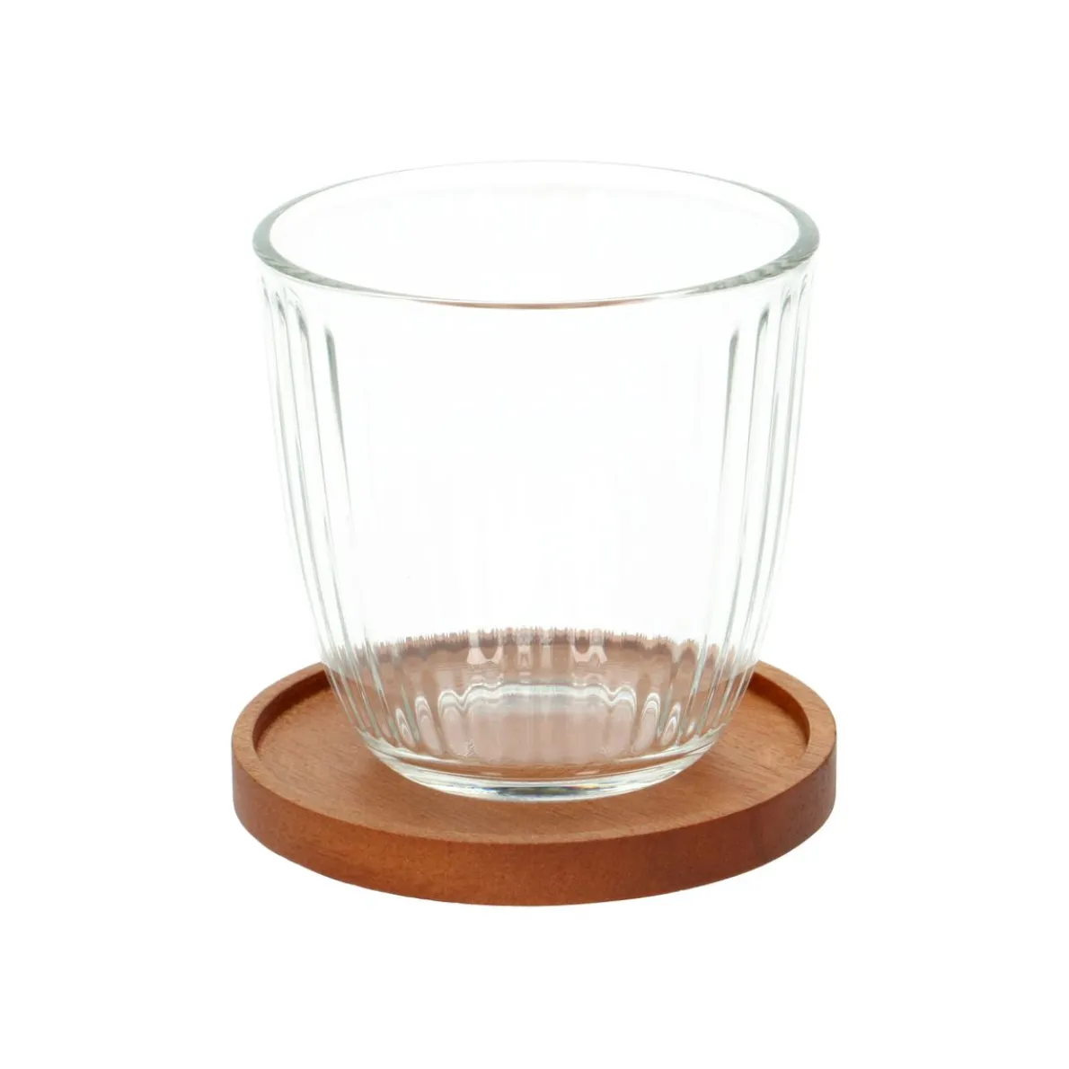 Onderzetter rond, donker acaciahout, Ø 9,5 cm