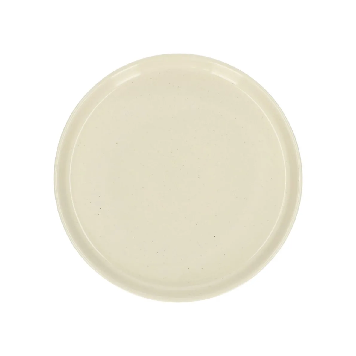 Ontbijtbord, steengoed, beige, spikkel, Ø 20,5 cm