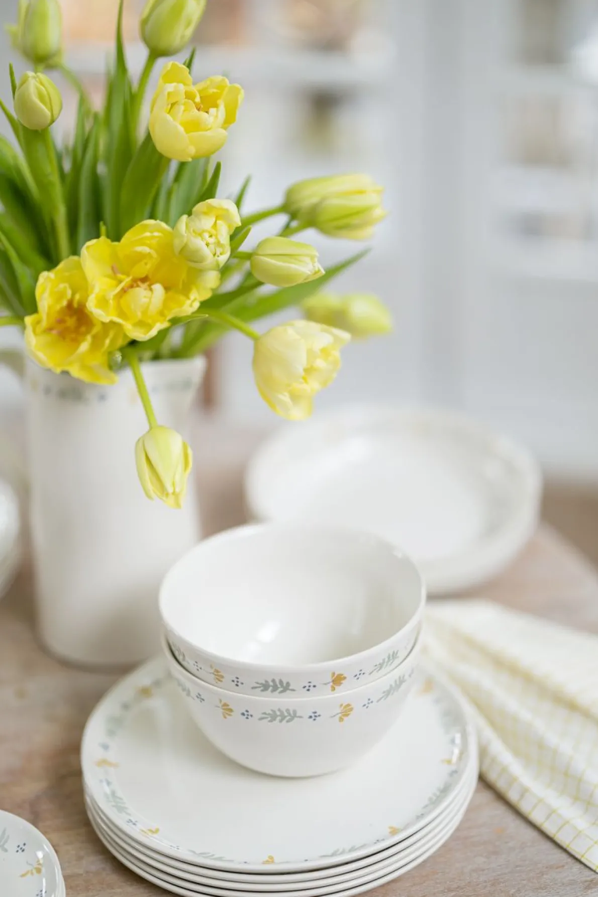 Ontbijtbord, steengoed, strooitakje, Ø23 cm