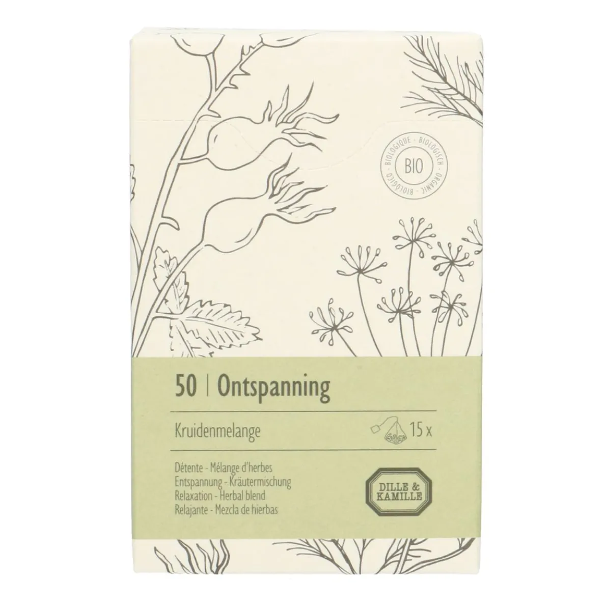 Ontspanning, biologisch, kruidenmelange, 15 theebuiltjes