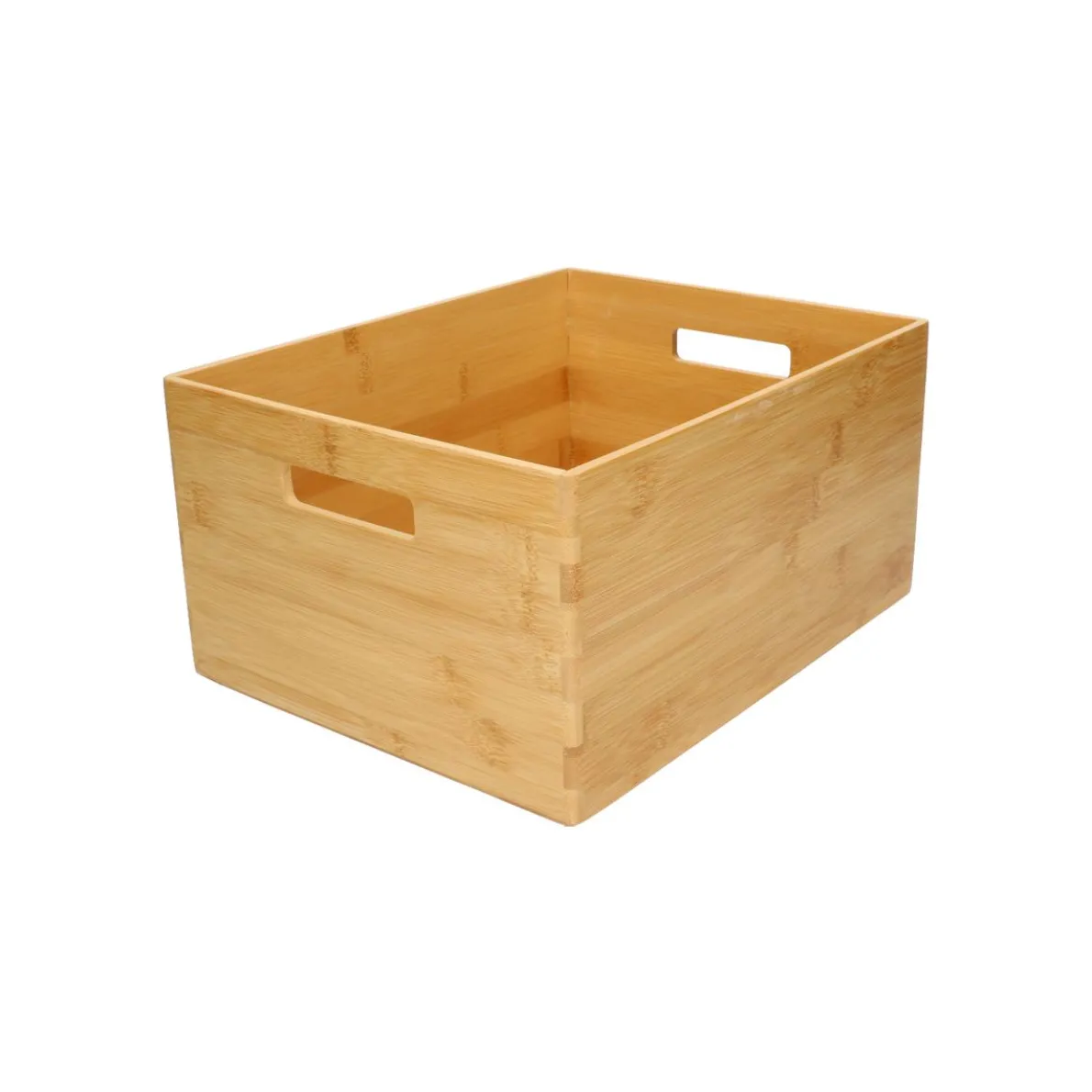 Opbergkist bamboe, krat groot, 30 x 24 x 15 cm