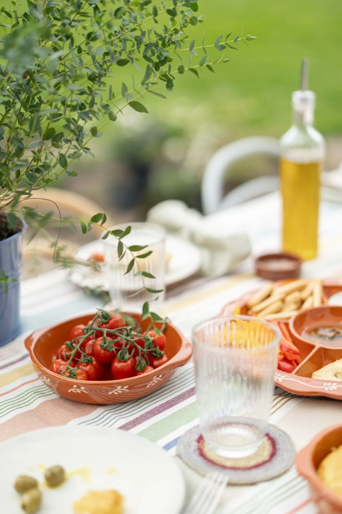 Ovenschaal met takjes, terracotta, Ø 25 cm