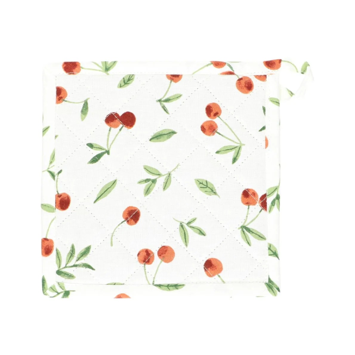 Pannenlap, bio-katoen, kers, 20 x 20 cm