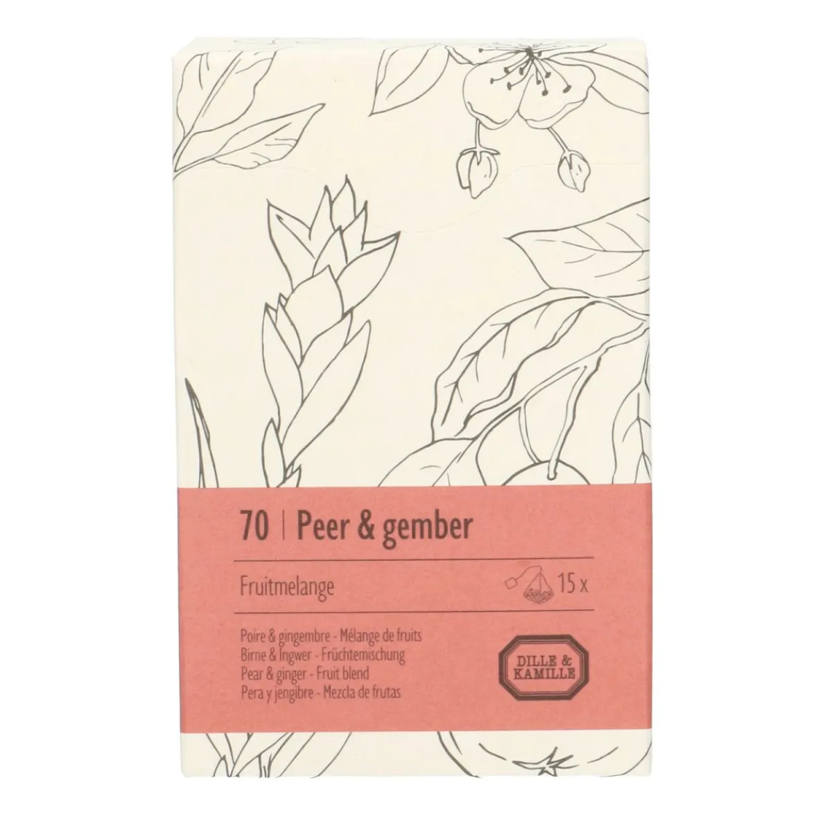Peer & gember, fruitmelange, 15 theebuiltjes