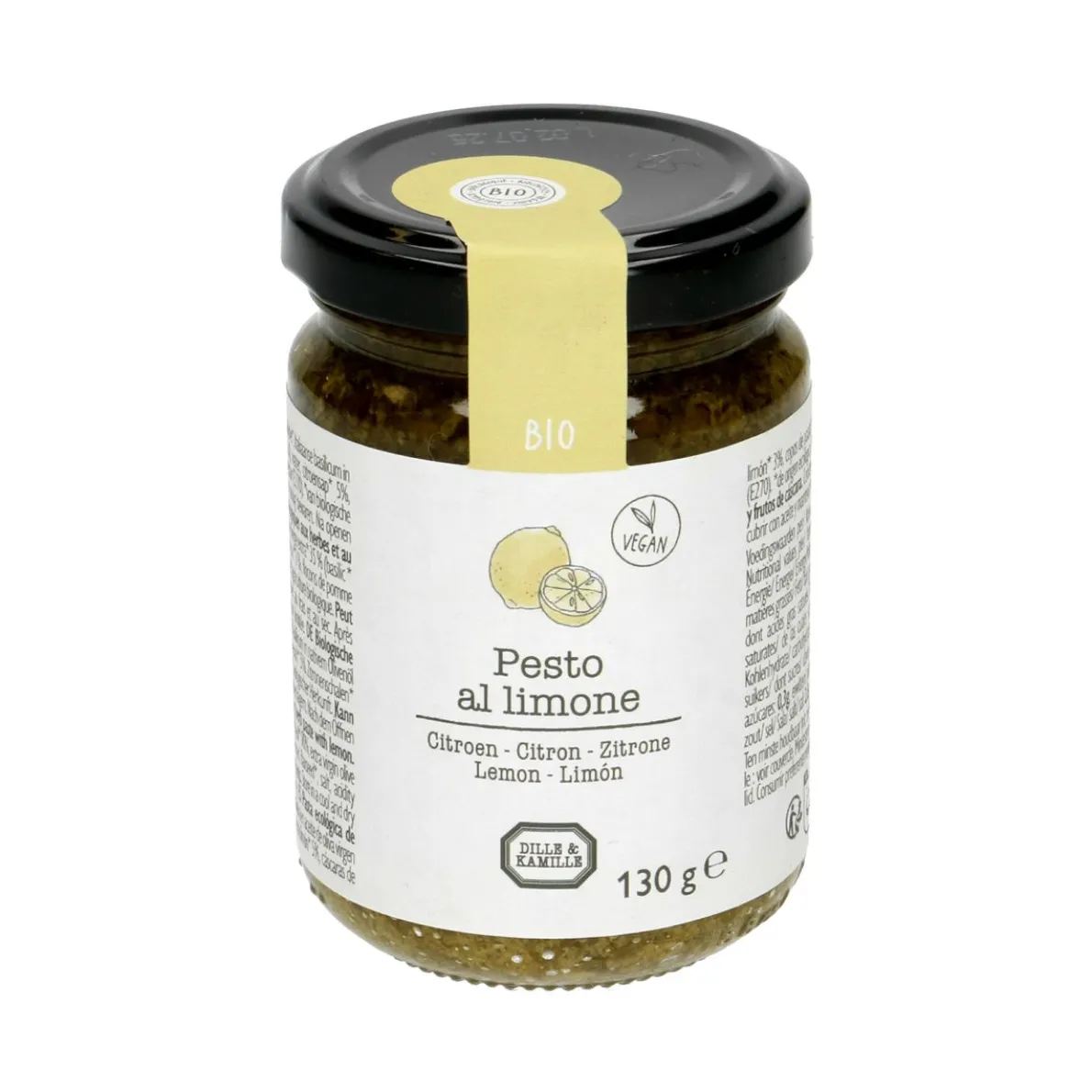 Pesto al limone, biologisch, vegan, 130 gram