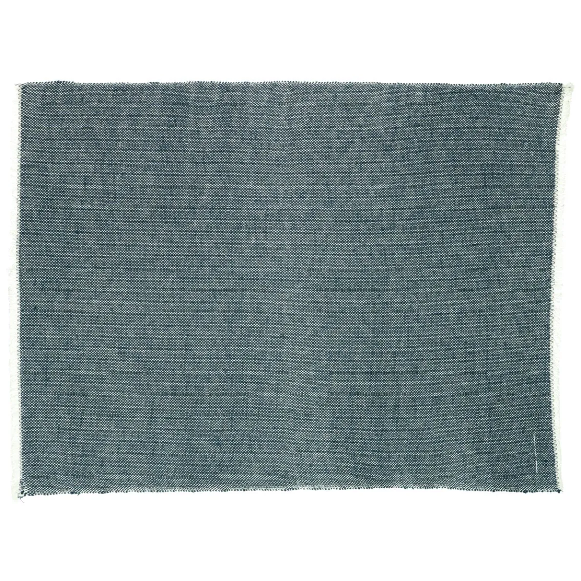 Placemat franjes, GOTS bio-katoen, blauw, 35 x 50 cm