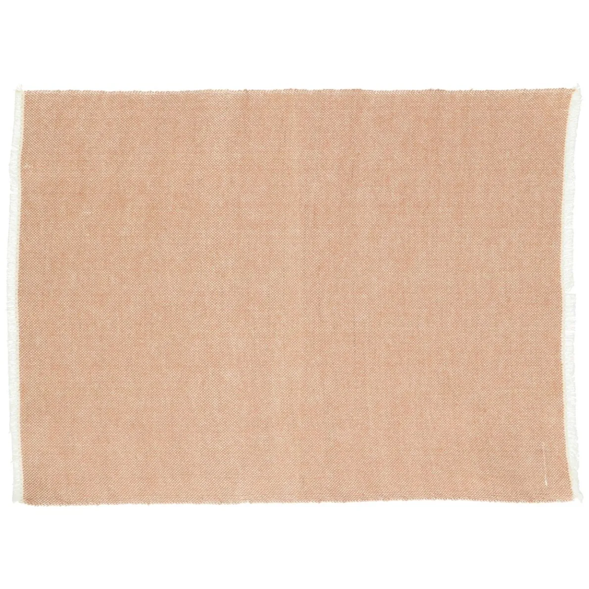 Placemat franjes, GOTS bio-katoen, sienna, 35 x 50 cm