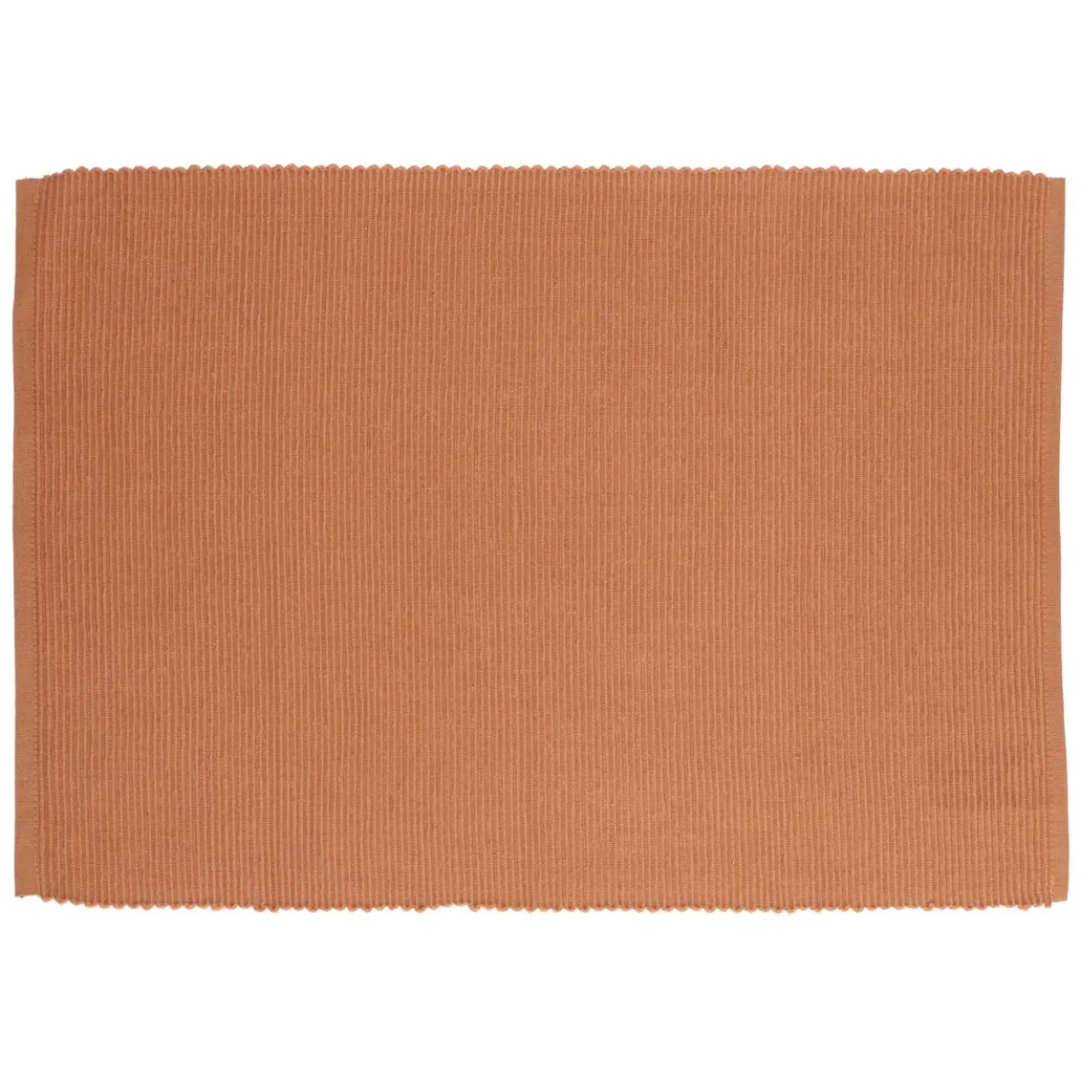 Placemat geribbeld, GOTS bio-katoen, bruin, 35 x 50 cm