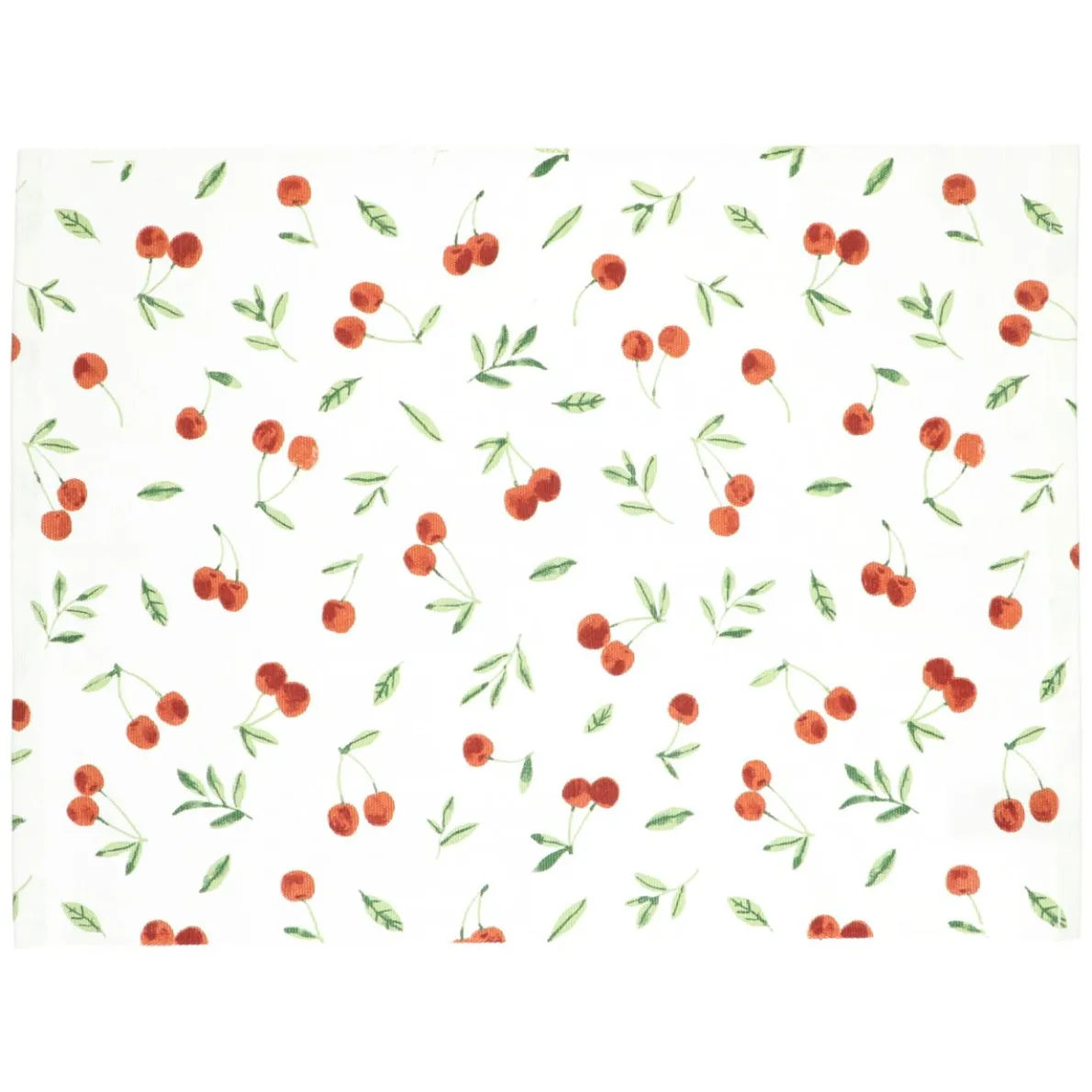 Placemat geribbeld, GOTS bio-katoen, kersen, 35 x 50 cm