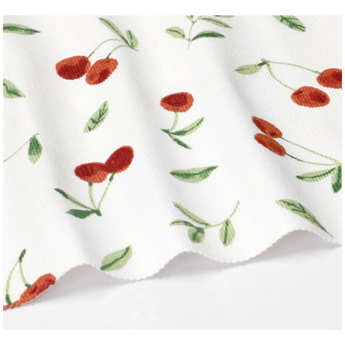 Placemat geribbeld, GOTS bio-katoen, kersen, 35 x 50 cm