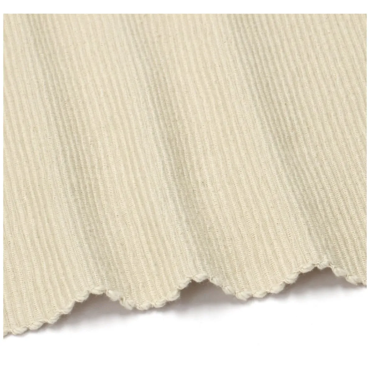 Placemat geribbeld, GOTS bio-katoen, zandgrijs, 35 x 50 cm