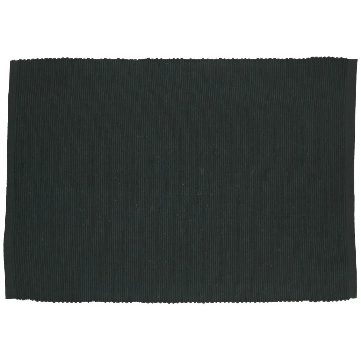 Placemat geribbeld, GOTS bio-katoen, donkergrijs, 35 x 50 cm