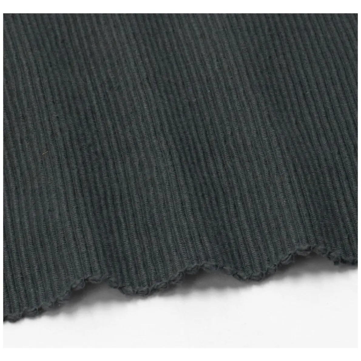 Placemat geribbeld, GOTS bio-katoen, donkergrijs, 35 x 50 cm