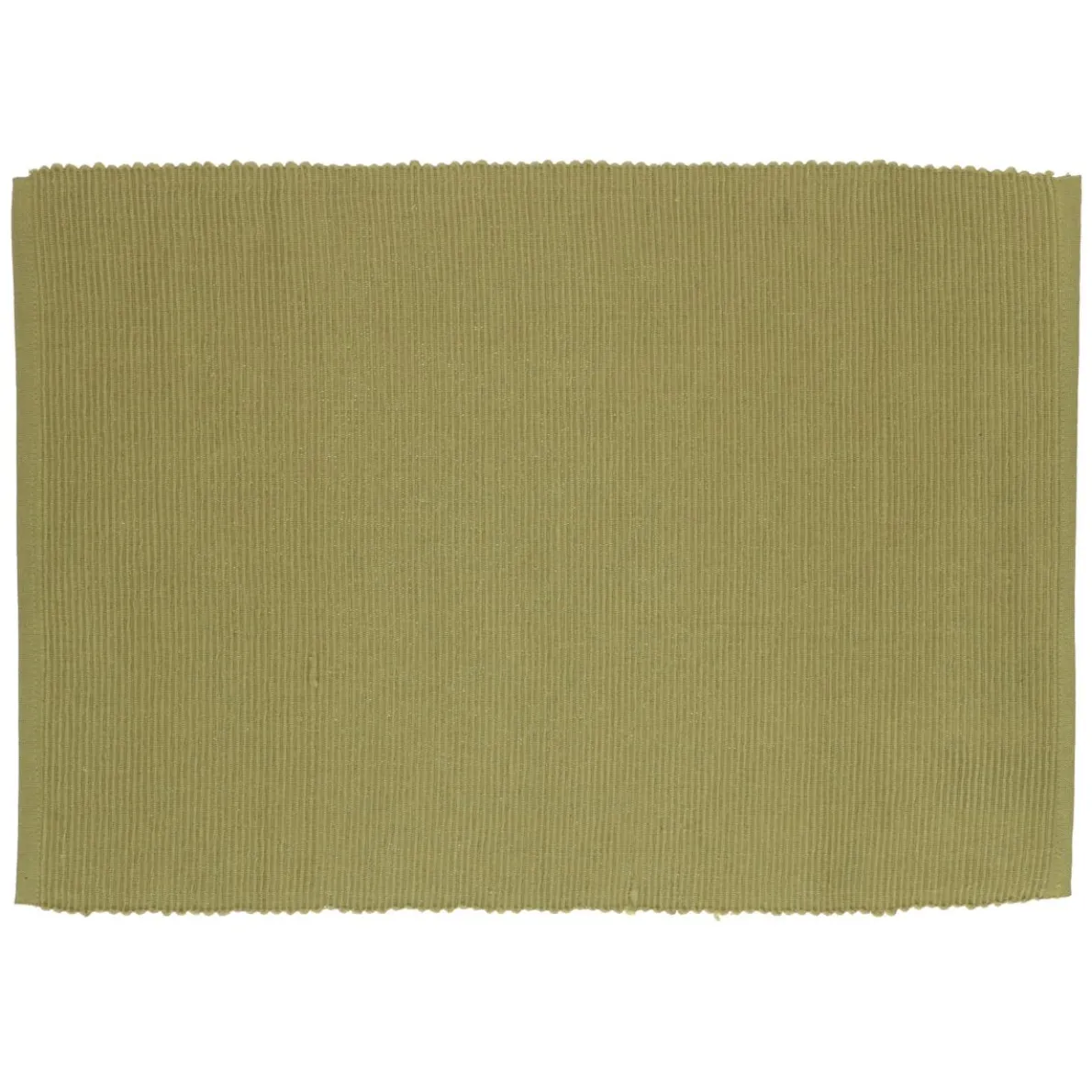Placemat geribbeld, GOTS bio-katoen, saliegroen, 35 x 50 cm