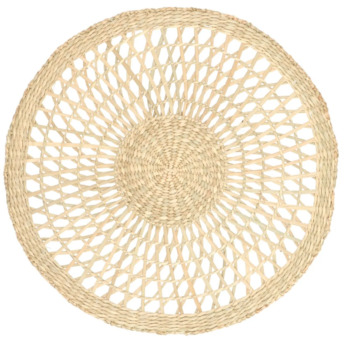 Placemat rond, open, zeegras, Ø 38 cm