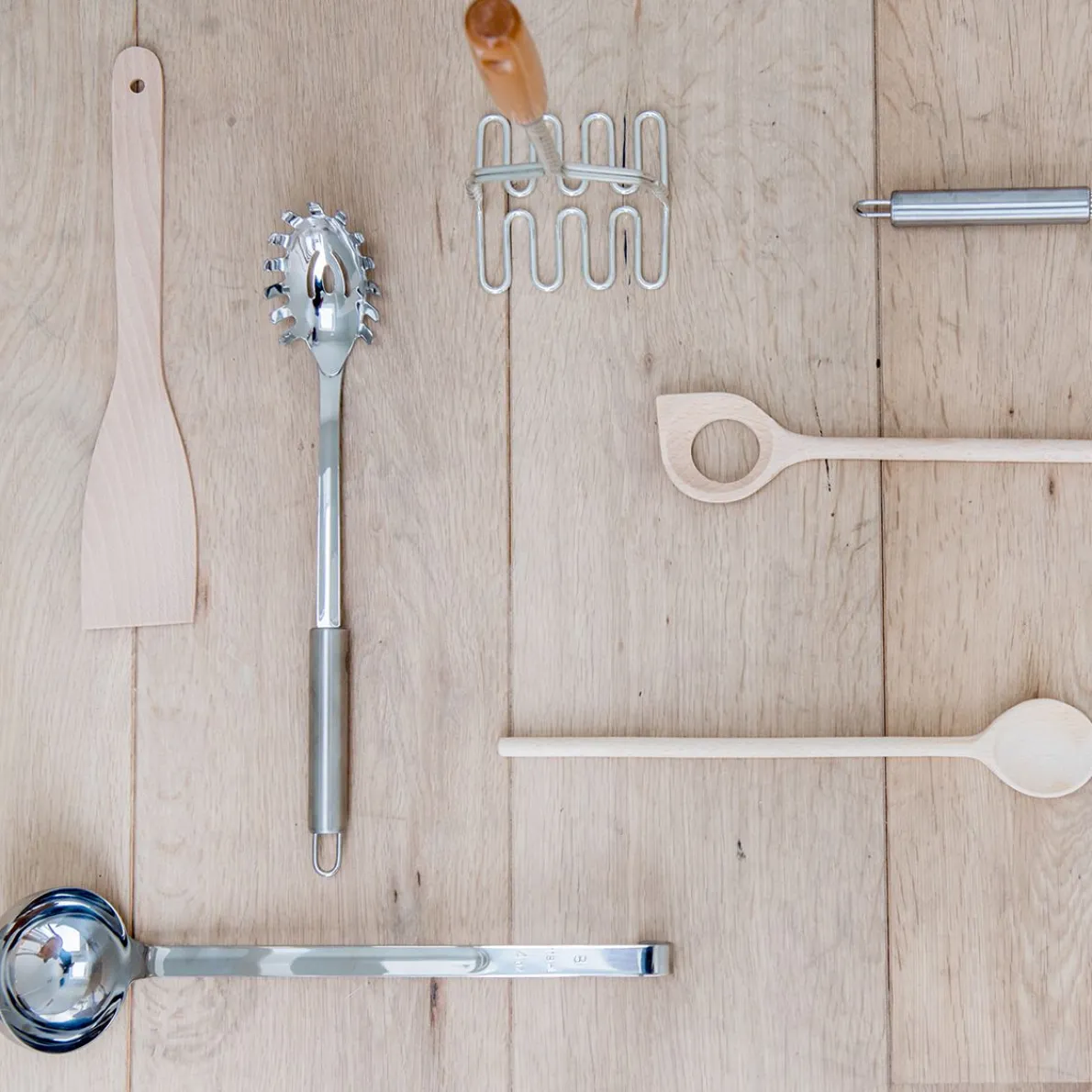 Pollepel, beukenhout, 30,5 cm