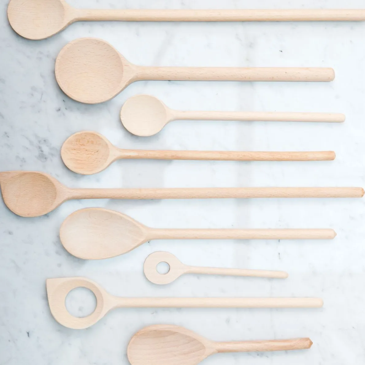 Pollepel voor risotto, beukenhout, 30 cm