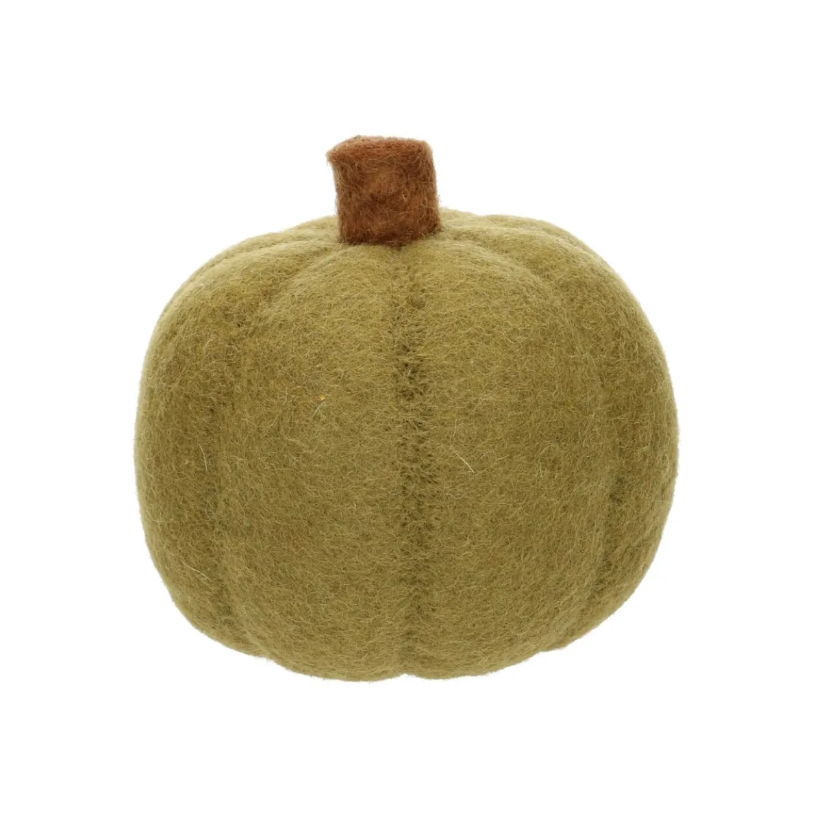 Pompoen, vilt, groen, ca. 12 cm