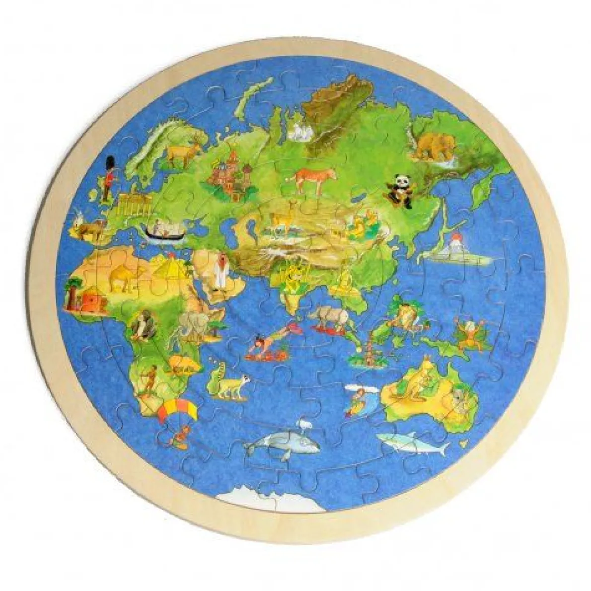Puzzel wereld, rond
