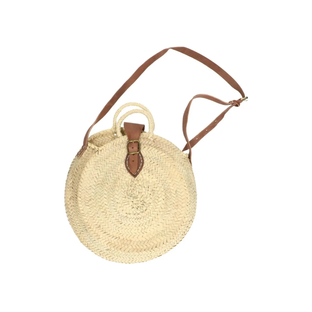 Ronde tas met schouderriem, palmblad, ø 30 cm