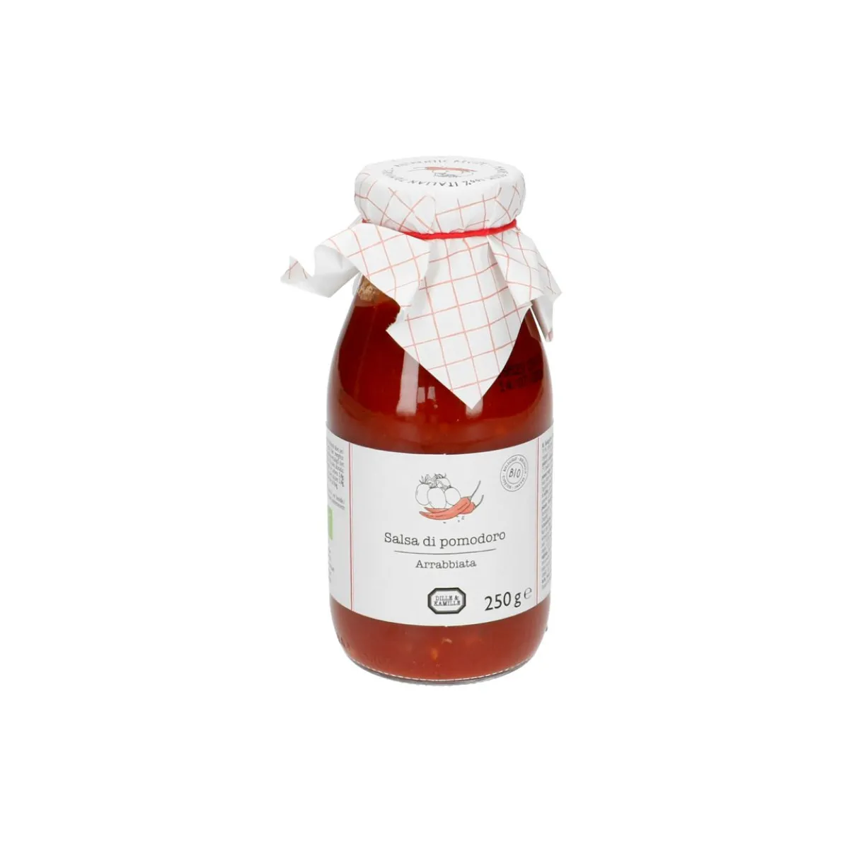 Salsa di pomodoro, arrabbiata, 250 g, biologisch