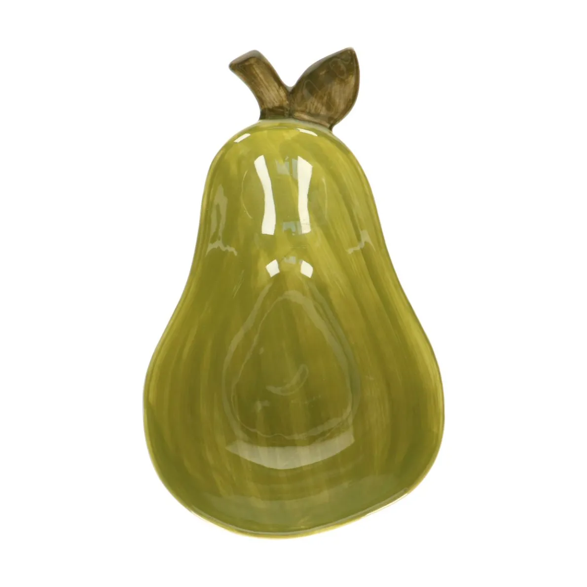 Schaal peer, steengoed, 20.5 X 13 X 5 cm