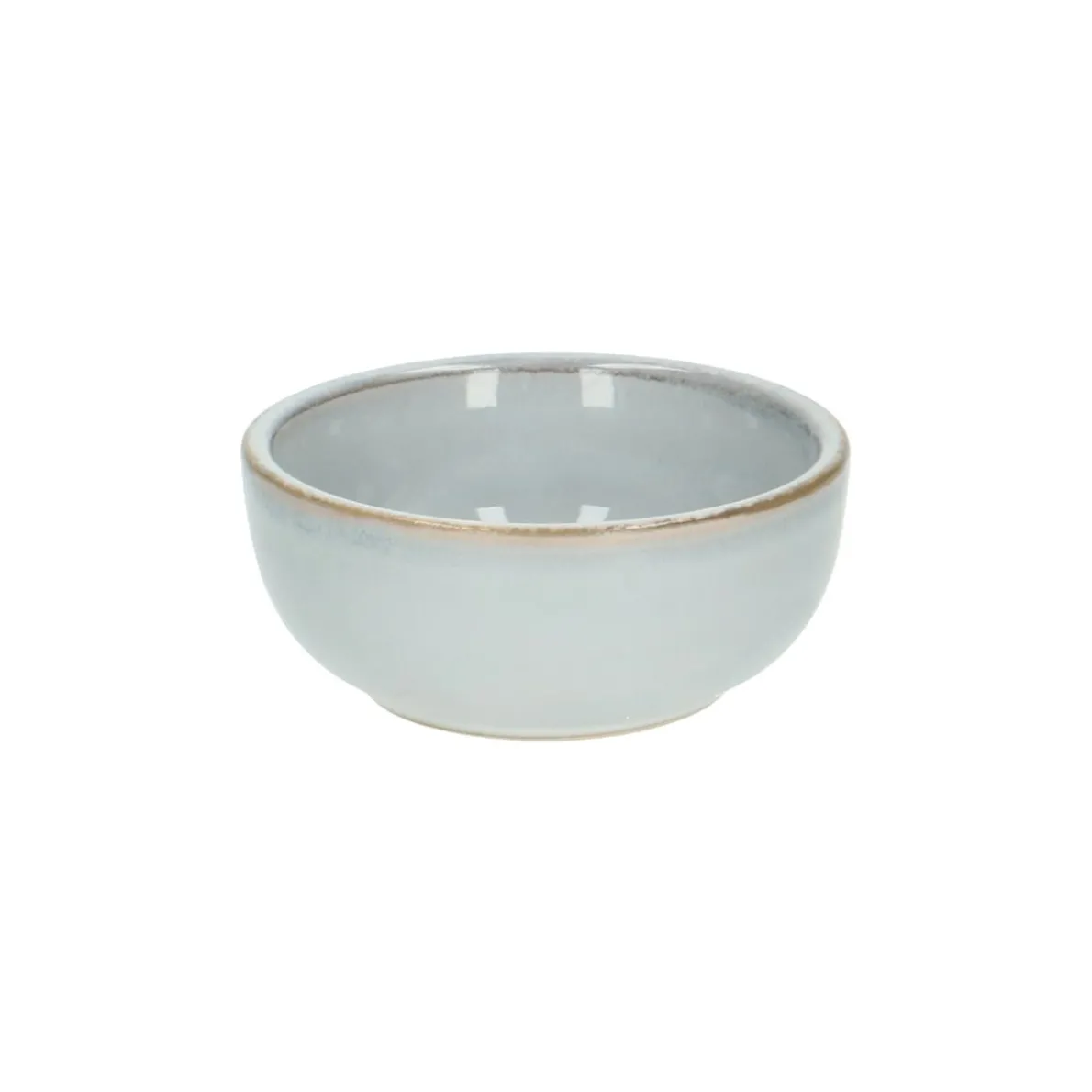 Schaal, reactieve glazuur, steengoed, grijs, Ø 7,5 cm