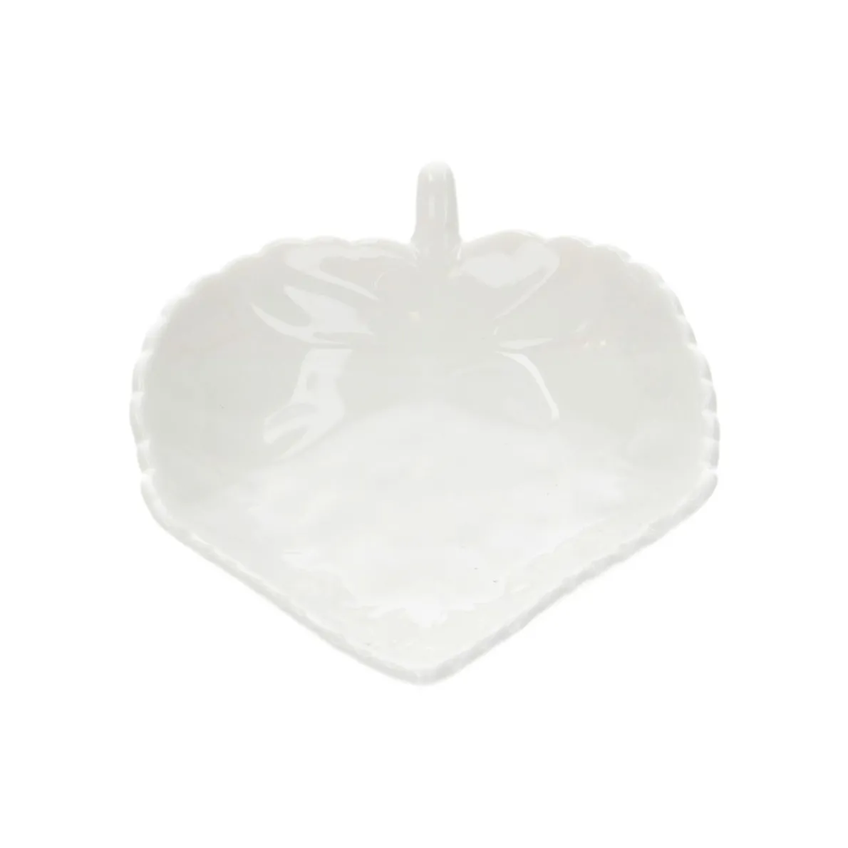 Schaaltje blad, porselein, 8 x 9 cm