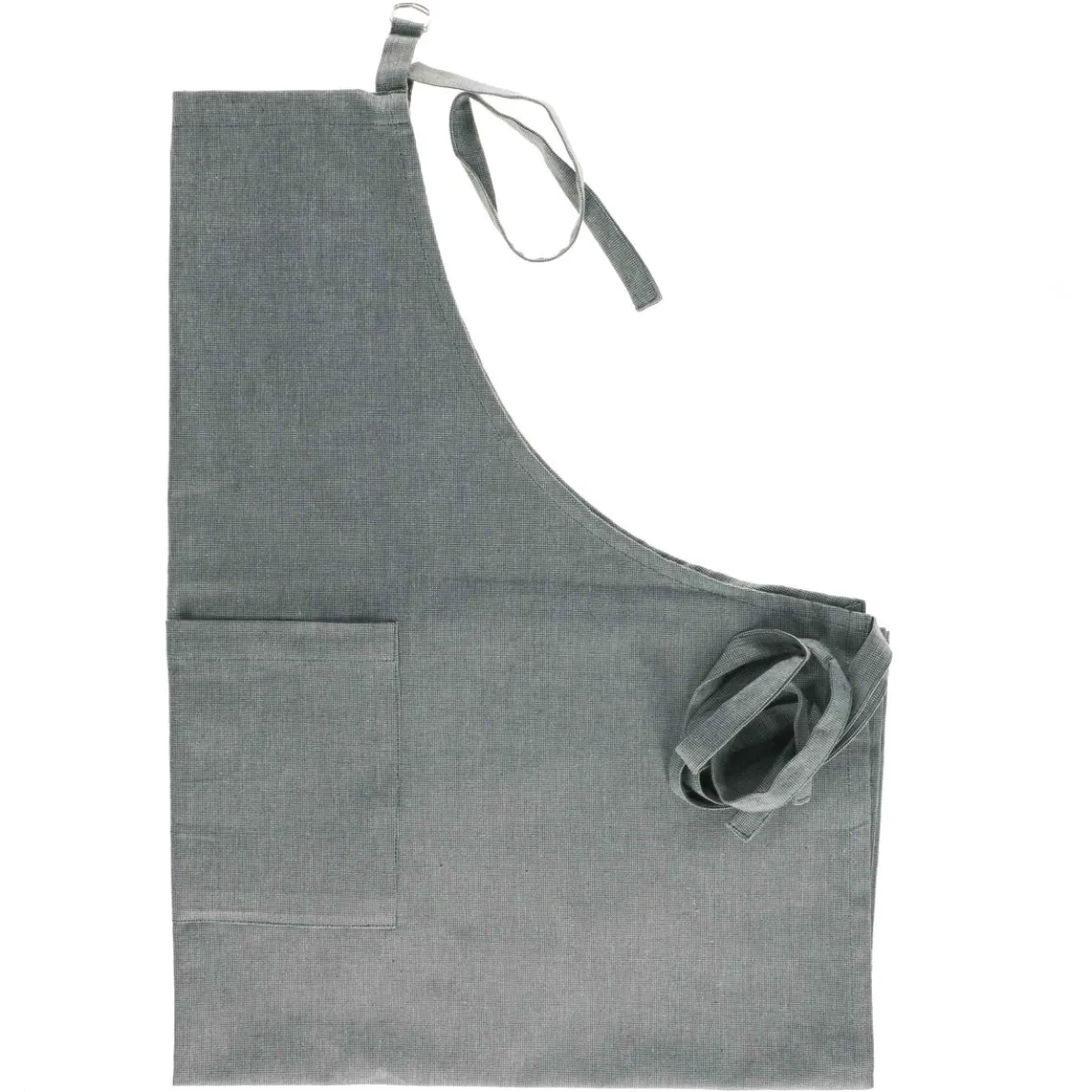 Schort, bio-katoen, groen gemêleerd