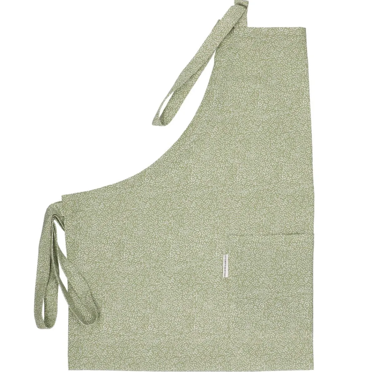 Schort, bio-katoen, groen gespikkeld