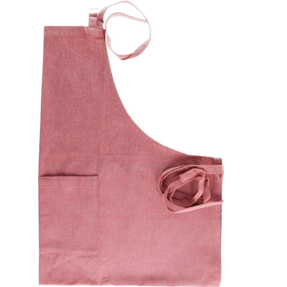 Schort, bio-katoen, oud roze gemêleerd