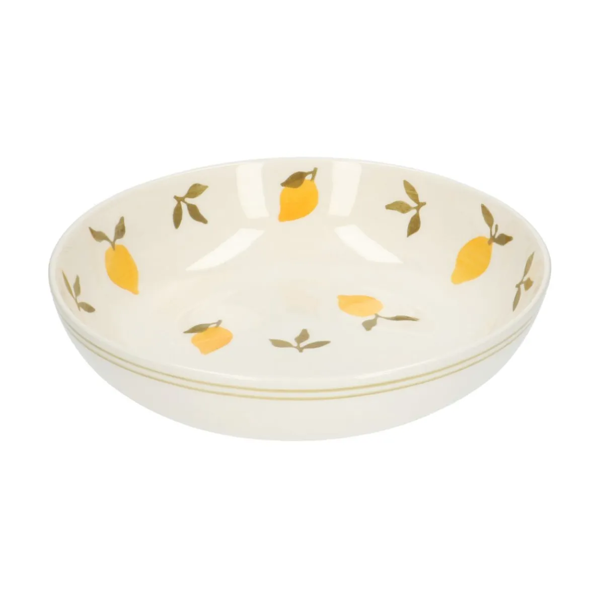 Serveerschaal, aardewerk, citroenen, Ø28 cm