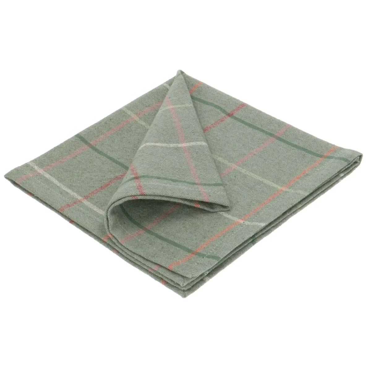 Servet, gerecycled katoen, ruit, 40 x 40 cm