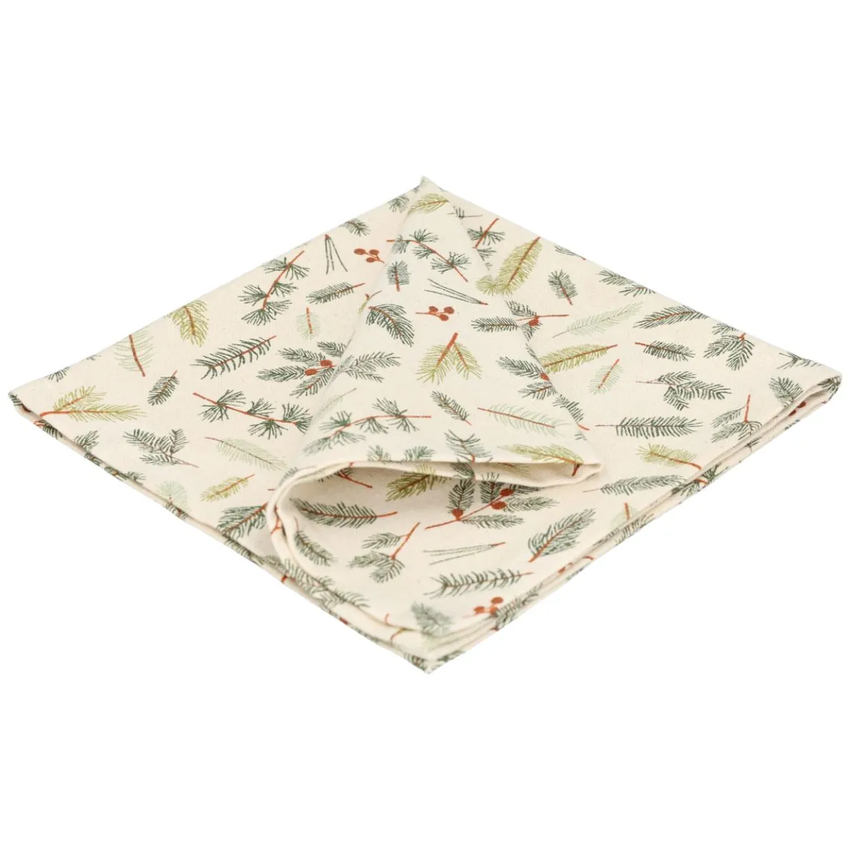 Servet, GOTS bio-katoen, kerstgroen, 40 x 40 cm