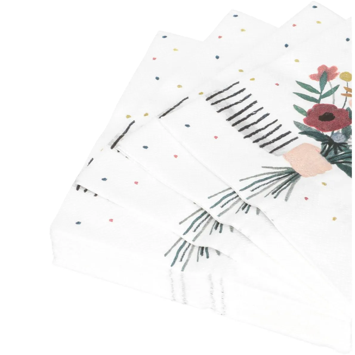Servetten, papier, bosje bloemen, 33 x 33 cm, 20 stuks